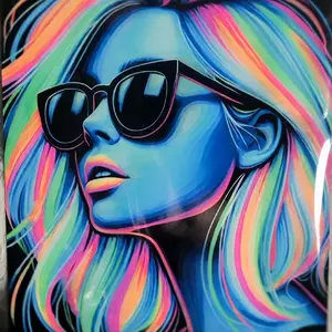 Glow by Nikki "California Dreaming" 8x10 Blacklight Reactive Aluminum Art Print | Limited Edition Glow Culture Artwork with Intense Color Fidelity
