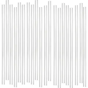 Disposable Plastic Drinking Straws - Straight - 7.75" Long (Clear, 250)