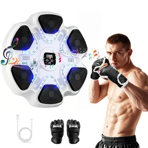 Music Boxing Machine Wall-Mounted Interactive Boxing Target Smart Boxing Machine for Adults & Kids Music Playback Boxing Workout Equipment Target for Home Office Gym