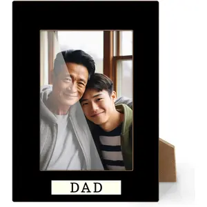 Dad Picture Frame, 4x6 Father Photo Frame, Birthday Christmas Father's Day Gifts For Dad from Daughter Son, Tabletop Picture Frames for Home Living Room Bedroom Desk Decor