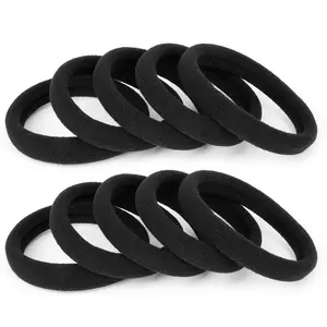100PCS Large Cotton Ponytail Holders, Seamless Hair Ties, Elastics Hair Bands No Damage for Thick, Heavy and Curly Hair, 2 Inch Diameter