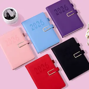 Daily Planner 2026, 400 Pages, Date Stamp Feature, Multiple Colors, Synthetic Gem Cover, Time Management Tool, Daily Journaling Book