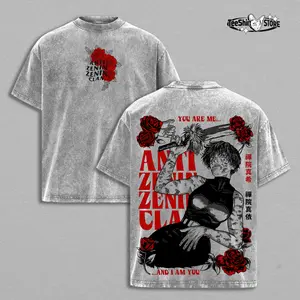 Maki Zenin “Heavenly Restriction” T-Shirt And Hoodie – Jujutsu Kaisen Vintage Washed Oversized Tee, Anti-Zenin Clan Anime Graphic, Soft Heavy Cotton Unisex Streetwear, JJK Fan Gift