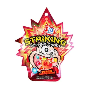 STRIKING Peach Popping Candy - 15g Nostalgic Childhood Candy, Fun Exploding Sweets for Kids & Adults