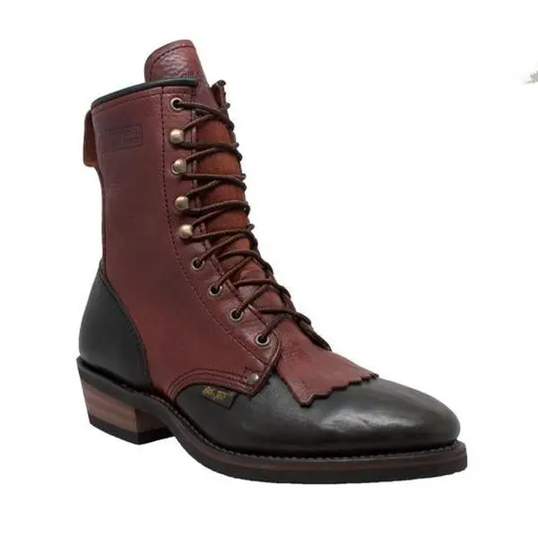 Men's 9" Chestnut/Black Packer Leather Boots