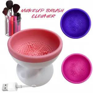 Makeup brush cleaner Compact and portable,Makeup Brush Cleaning Machine, Automatic Makeup Brushes Cleaner Bowl,Women's cosmetic products,Brush Cleaner Tools for All Size Beauty Makeup Brushes Set