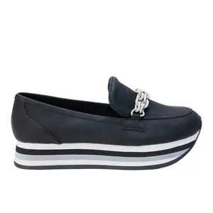 COCONUTS by Matisse Womens Carleen Platform Loafers Casual - Black