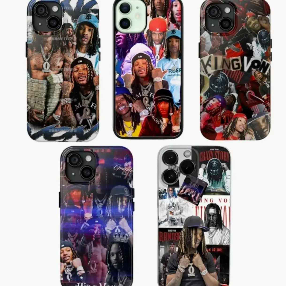 K-King Von Rapper Phone Case Singer Cover Compatible with iPhone X, 11, 12, 13, 14, 15, 16, 17 Series & Galaxy Series