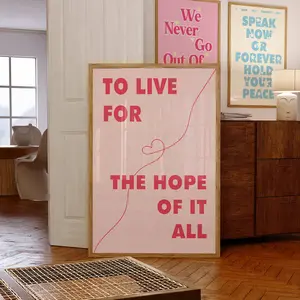 #Swiftiies August Poster To Live For The Hope Of It All Song Lyric,Wall Poster Quote, GiftDecor,