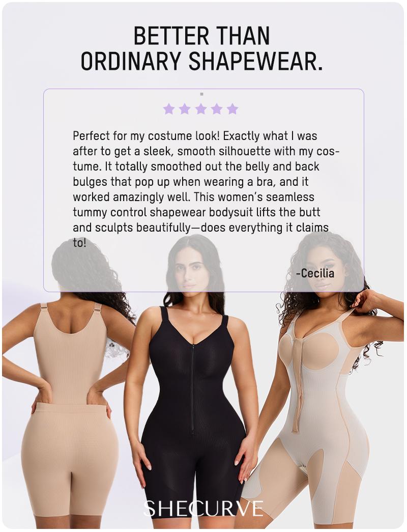 SHECURVE Easyslide Shapewear Stronger Tummy Control Butt Lifter Faja Back Pull Down Breathable Body Shaper for Women Summer Outfits Postpartum Minimalist Womenswear