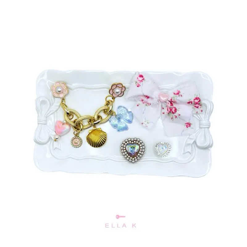 Fancies / Blue Summer Floral Edit / Handmade Clog Charms / Blue Summer Floral Clog Charms /  Shoe Charms / Customizable Accessories / Shoe Decoration / Charms for Clog Style Footwear / Cute Clog Charms