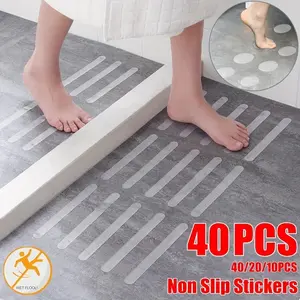 6/12/24/40 Pcs Anti-Slip Strips, Colorful Non-Slip Bath Safety Strips for Bathtub & Shower, Ideal for Stairs & Floors