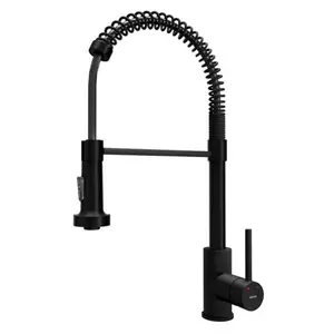 Loxton Touchless Kitchen Faucet – Matte Black, Pull-Down Dual Spray, 360° Swivel High Arc Spout, Sensor Activated, 1.8 GPM Flow, Lead-Free Brass