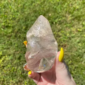 Clear Quartz Crystal Flame