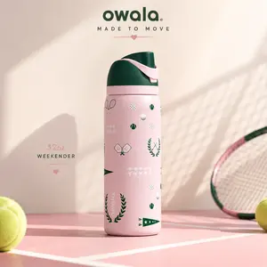 Owala Weekender 32oz FreeSip Water Bottle – Sporty Tennis Edition Leakproof Insulated Stainless Steel Tumbler Kpopconcert Bombstrap