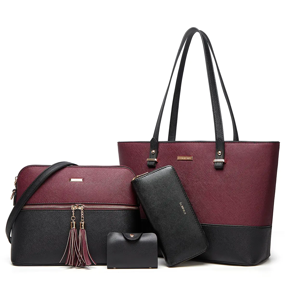 Women Fashion Handbags Wallet Tote Bag Shoulder Bag Top Handle Satchel Purse Set 4pcs, Purse Shoulder Bag, Bags For Women Purses tiktokshopspringglowup