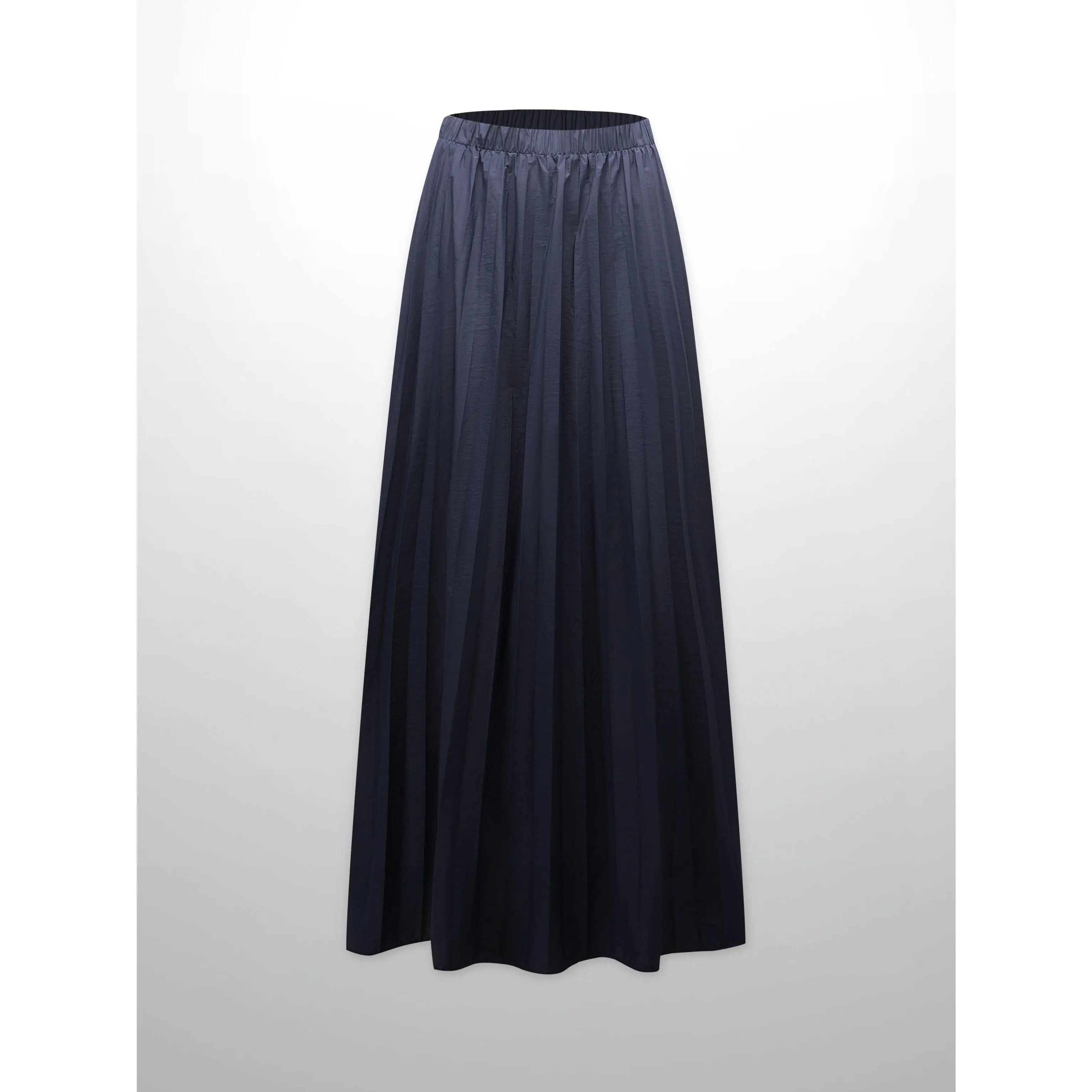 Nylon Circle Skirt-Navy