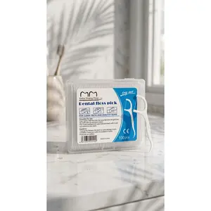 Orthodontic 2X Cleaning Dual-Line Floss Picks, 100-Count Travel Box – Safe for Braces, Gentle & Durable