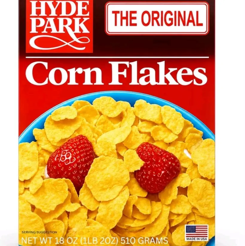 Hydepark Corn Flakes Cereals - Snack Pack (3), Plant-Based Gluten-Free Grain Snack Foods, No Artificial Additives, Yes to Natural Ingredients