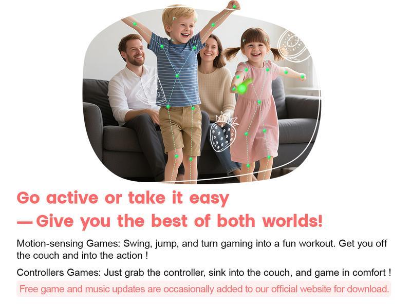 Plug & Play TV Game Box for Kids - 28 Interactive AR Games. No Internet/WiFi Needed. Safe Family Fun & Motion Control (Ages 6-12)