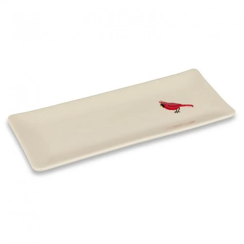 MDR Trading Inc. Rectangular Cardinal Design Plate, AB-27-SERVING-CARD Kitchen Tableware