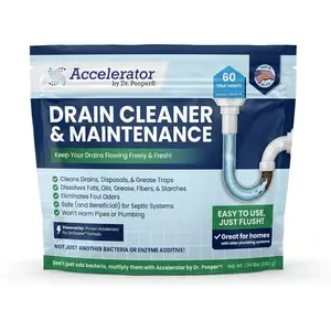 Drain Cleaner & Maintenance - Keeps Drains, Pipes, & and Flowing - Eliminates Odors - Non-Toxic & Pesticide-Free - Septic-Friendly -