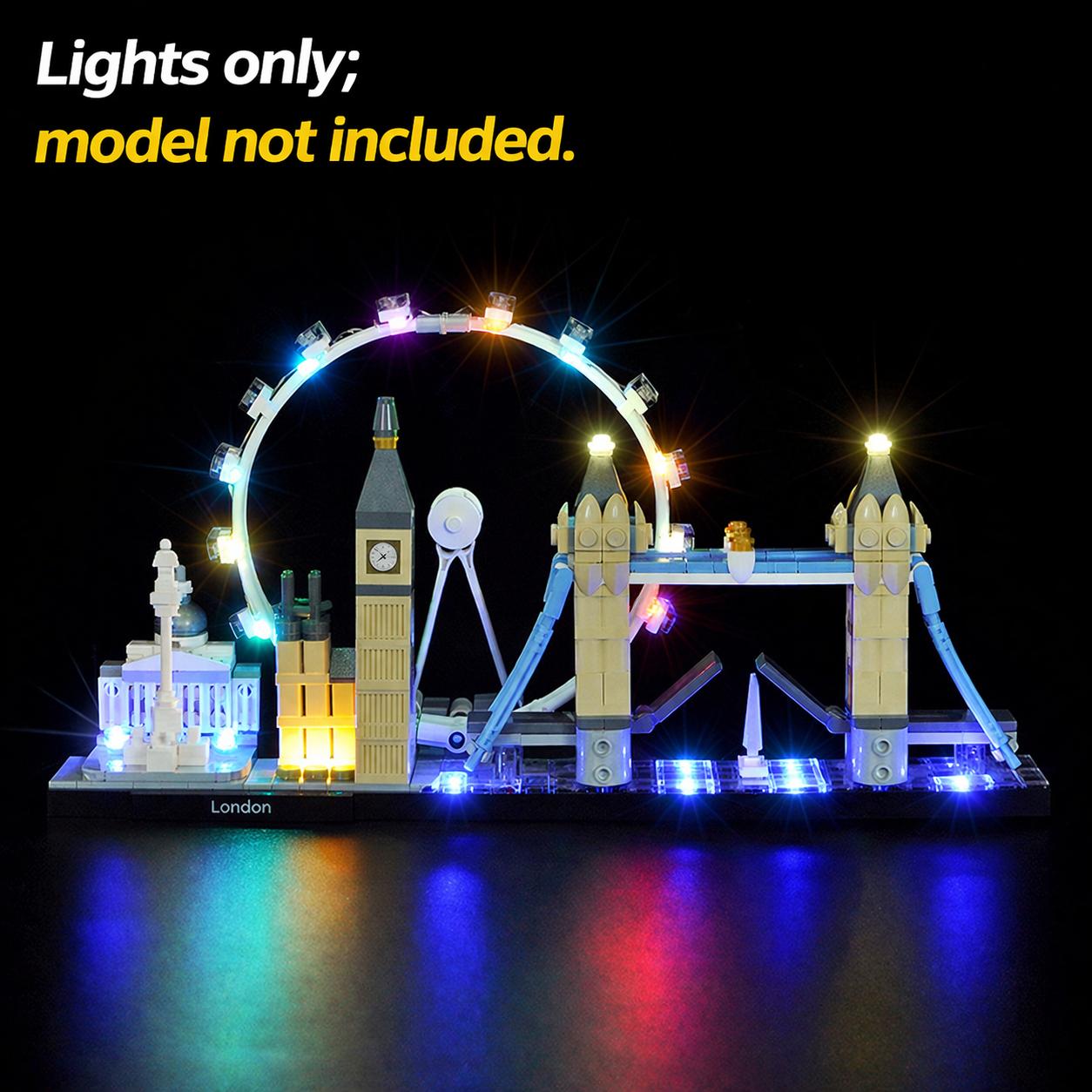 LYBMTWF LED Lighting Kit for LEGO Architecture Series: London Skyline 21034 (Building Bricks Not Included)
