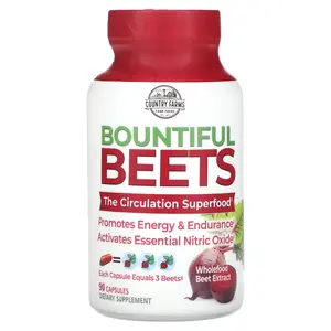 Country Farms Bountiful Beets, Whole Beet Extract, 90 Capsules