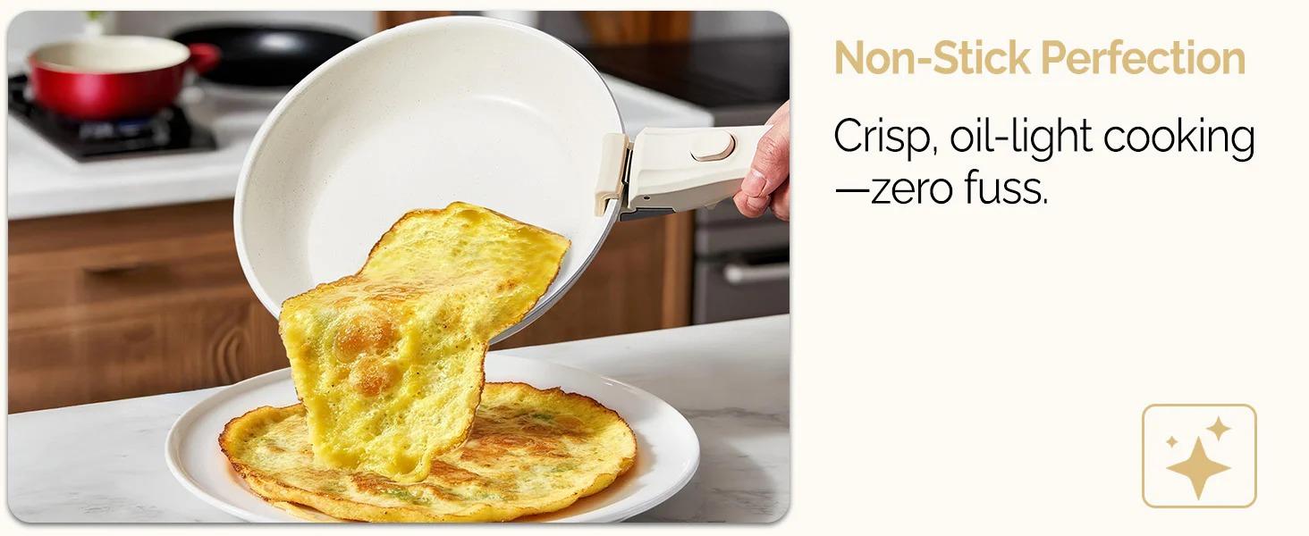 [FLASH SALE] ROVSUN 22 Pcs Nonstick Pots and Pans Set with Detachable Handles