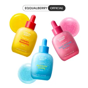 EQQUALBERRY Pick, Drop & Glow: 3-Step Skin Longevity Routine  | Korean Face Serum with NAD+ Peptide, Vitamin C, Niacinamide & 11 Hyaluronic Acids for Brightening, Anti-Aging Wrinkle Care, Deep Hydration & 5-Ceramide Barrier Repair, 3x1.01 fl.oz / 30ml