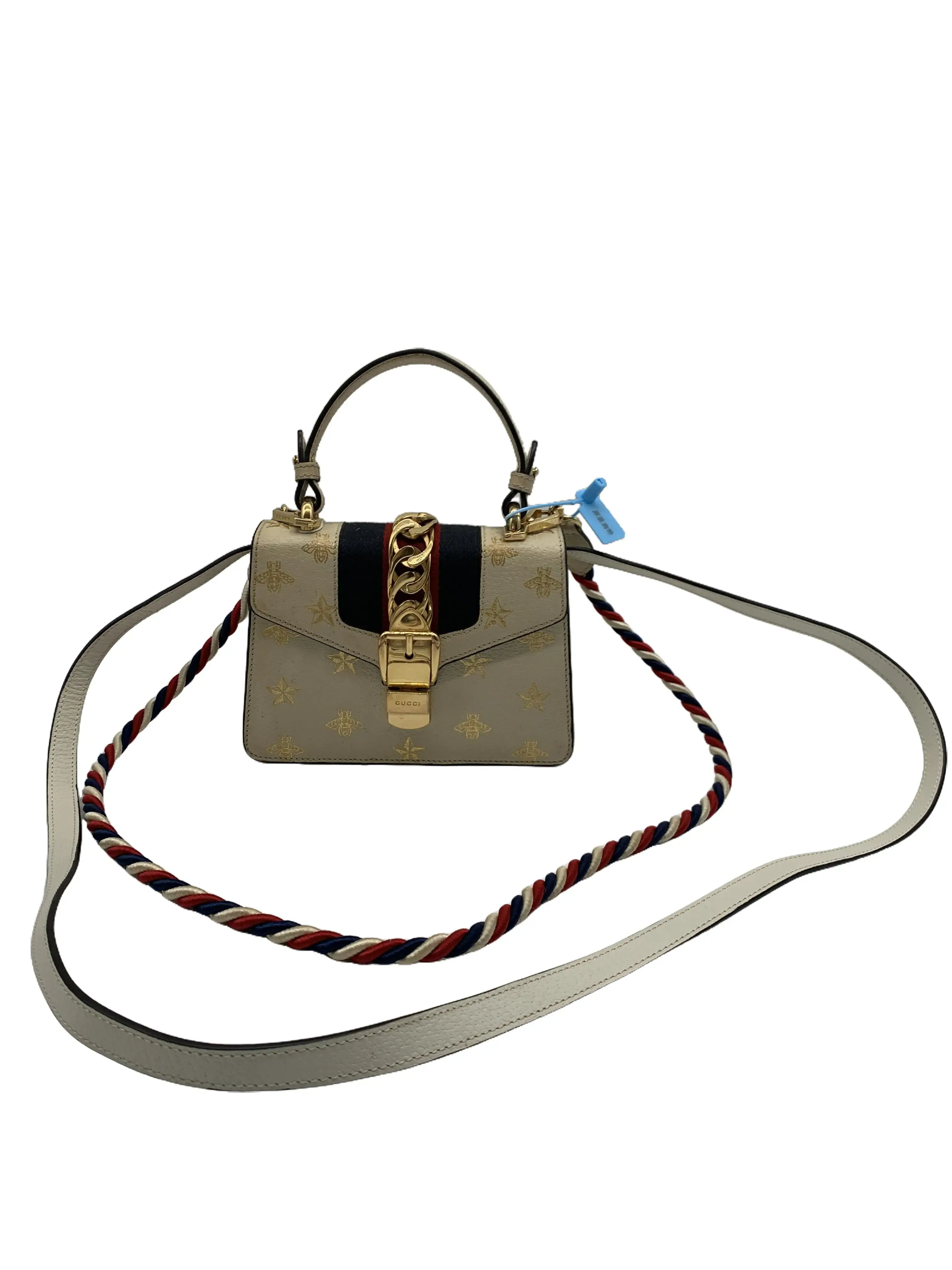 Pre-owned GUCCI Bee Star Print Handbag/ee07102540/2540