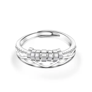 Sebina Jewelry Anxiety Ring Adjustable Gifts for Women Men Girlfriend Boyfriend Lover Anniversary Halloween Friend Birthday Graduation Christmas Valentine's Day Mothers Day Friend