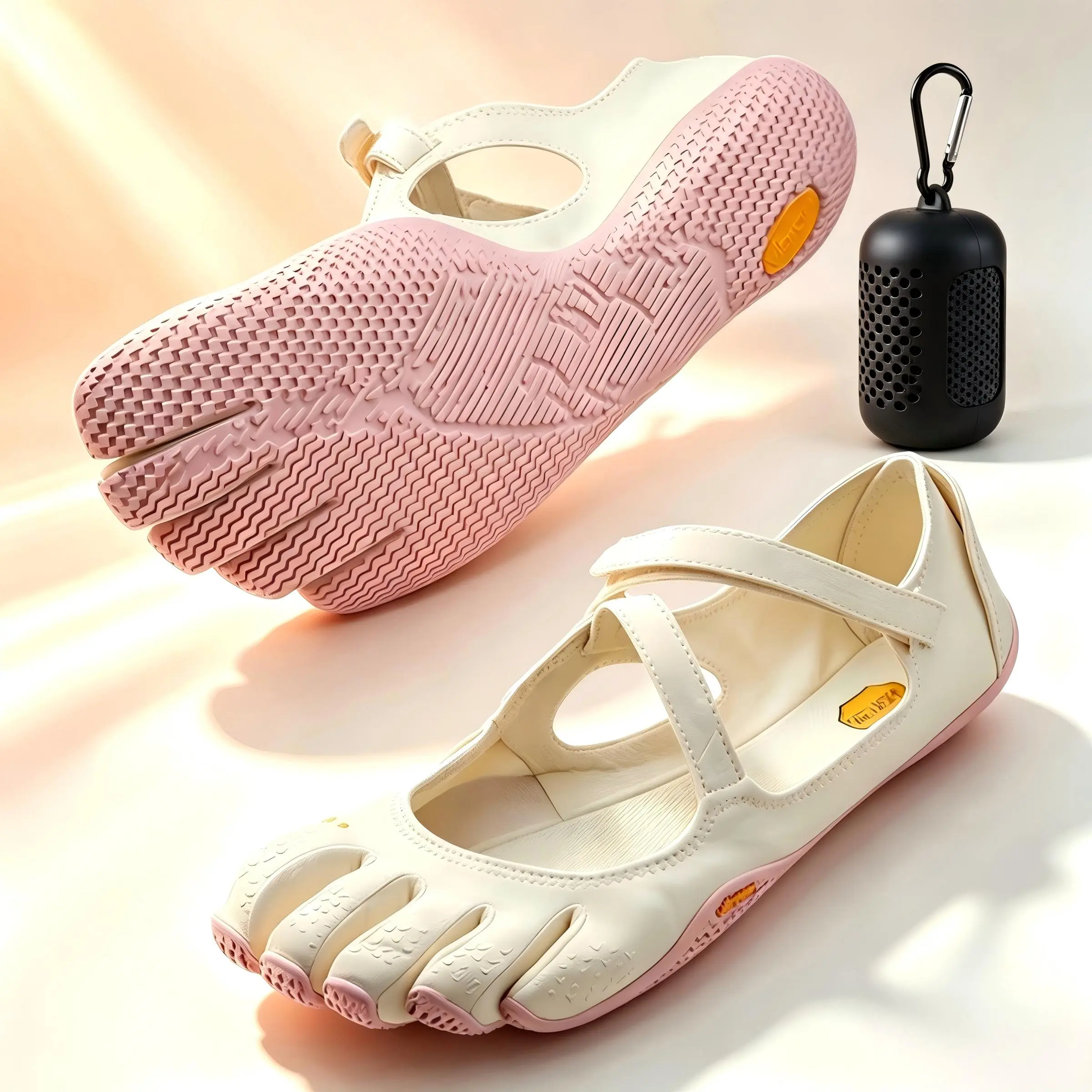 Women's Five Finger Shoes, Minimalist Barefoot Shoes, Indoor Fitness Running Yoga Pilates Dance, Non-slip Quick Dry Five Fingers Sneakers, Breathable Lightweight Five Toe Shoes for Gym Workout Walking Training,portable
