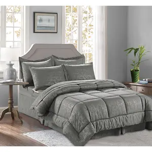 Elegant Comfort 8-Piece Bamboo Floral Comforter Set – Botanical Print with 4-Piece Sheet Set & Storage Pockets Elegant Comfort 8-Piece Bamboo Floral Comforter Set – Botanical Print with 4-Piece Sheet Set & Storage Pockets