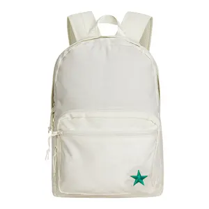 Converse Star-Print Polyester Backpack in Feather White for Everyday Use