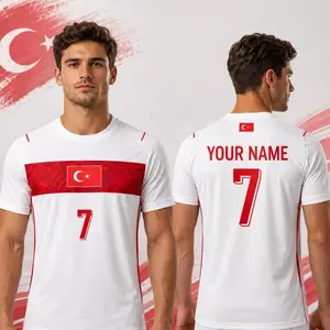 Personalized Turkey Soccer Jersey, Custom Name Football Shirt, Türkiye Fan Apparel