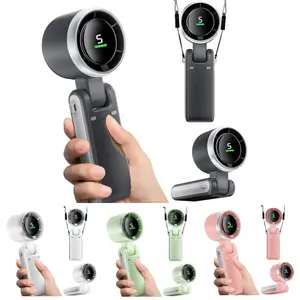 Portable Handheld Turbo Fan, 5 Gear Wind,4000mAh Battery Operated, Up to 10 Working Hours, 3 IN 1 Hand Fan Rechargeable with Air Turbo Tech Cooling Fan for Outdoor Activities, Travel, Working