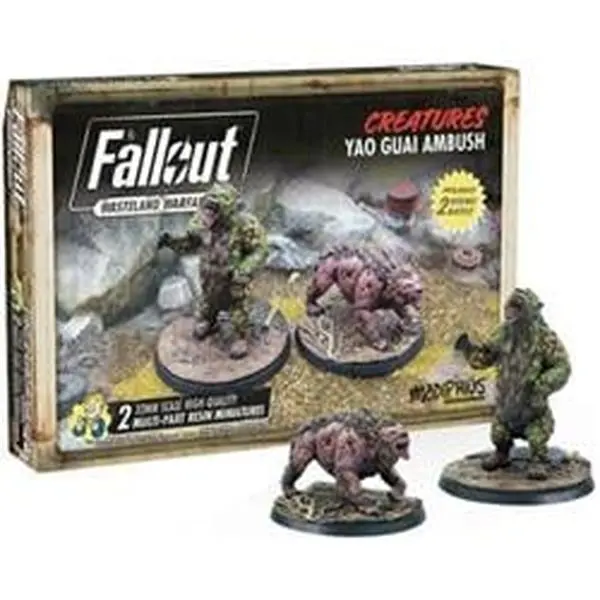 Modiphius MUH052227 32 mm Fallout Wasteland Warfare Creatures Yao Guai Ambush Miniatures