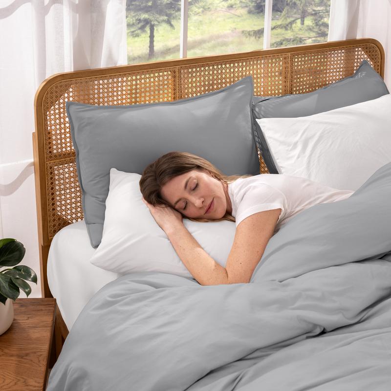 Bare Home Organic Cotton Jersey Duvet Cover & Sham Set