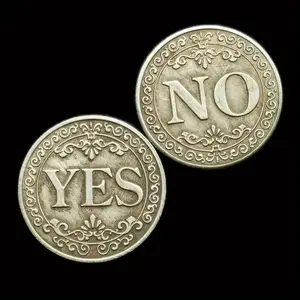 Vintage Yes Or No Decision Maker Coin, 1Counts/set Doublesided Collectible Coin, Desk Omaments, Unique Gift ldea forHome Decor