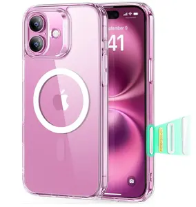 ESR for iPhone 16 Case, Camera Control, Compatible with MagSafe, Shockproof Military-Grade Protection, Magnetic Phone Case for iPhone 16, Classic Hybrid Case (HaloLock), Clear