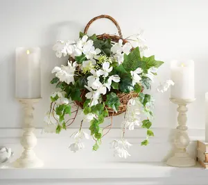 Dogwood and Ivy Wall Basket by Valerie