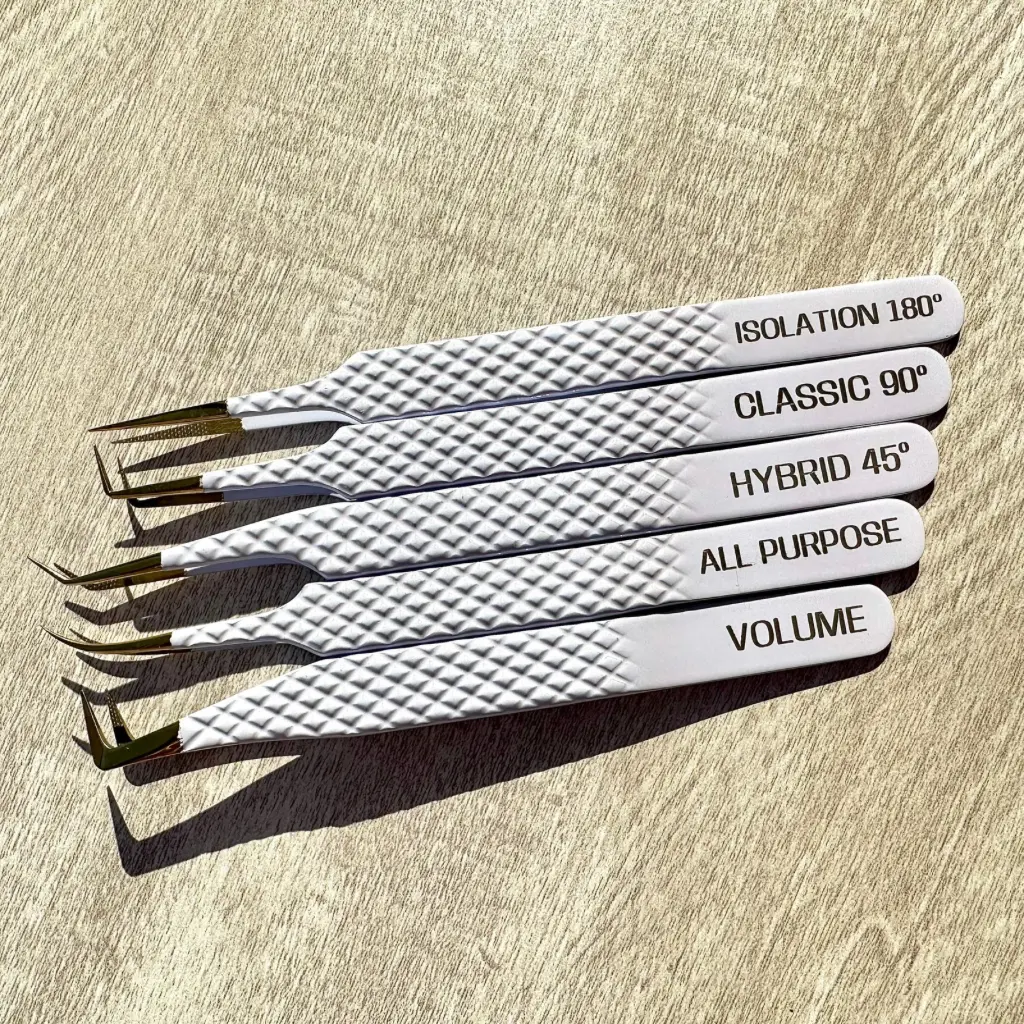 Pure White Tweezer Collection, Professional Makeup Tools Set for Beauty & Personal Care
