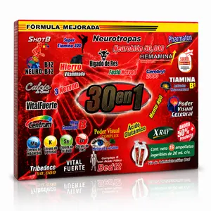 El Mas Viral! - Hierro Multi-Vitaminico 30 en 1 - 15 (20ml Drinkable Shots) each -  Daily Energy & Wellness Support (15 x 20mL)