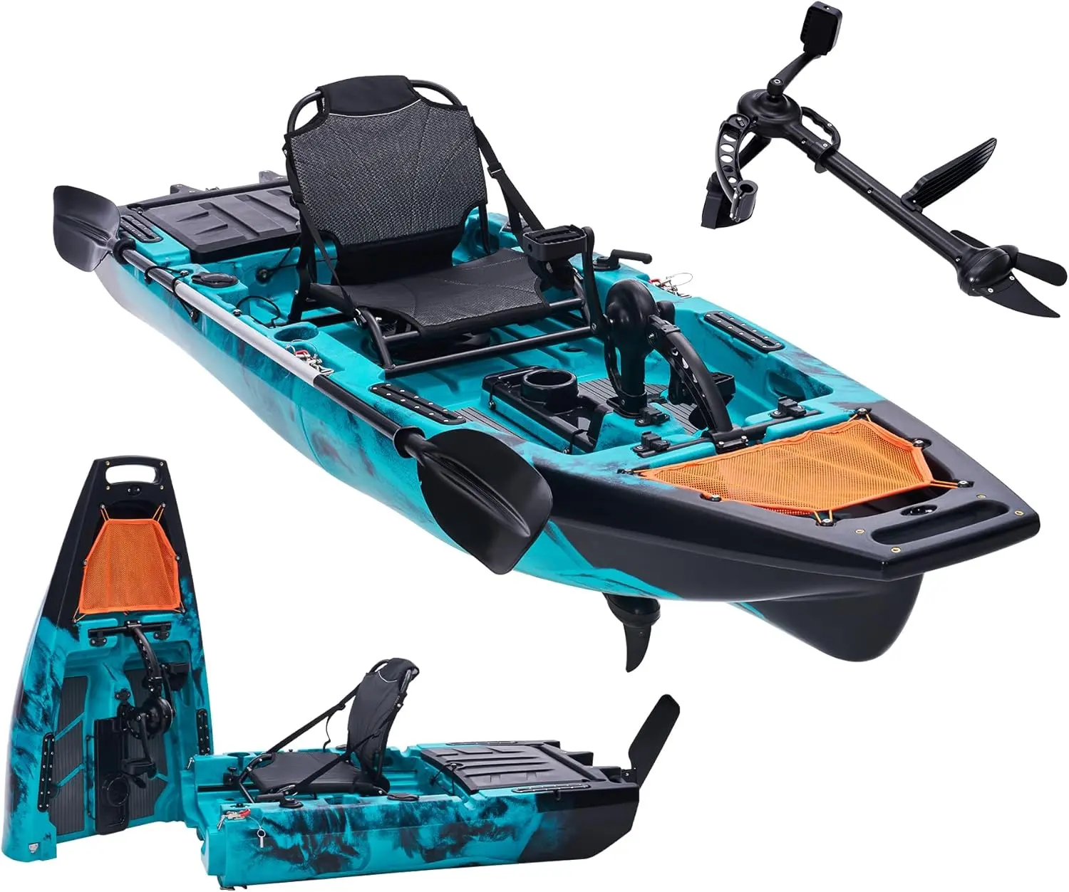 Albott Modular Fishing Kayak with Drive System & Durable HDPE, Customizable Lightweight Sit-on-Top Kayak for Youth & Adult, 420lbs Capacity, Perfect for Leisure & Commercial Use