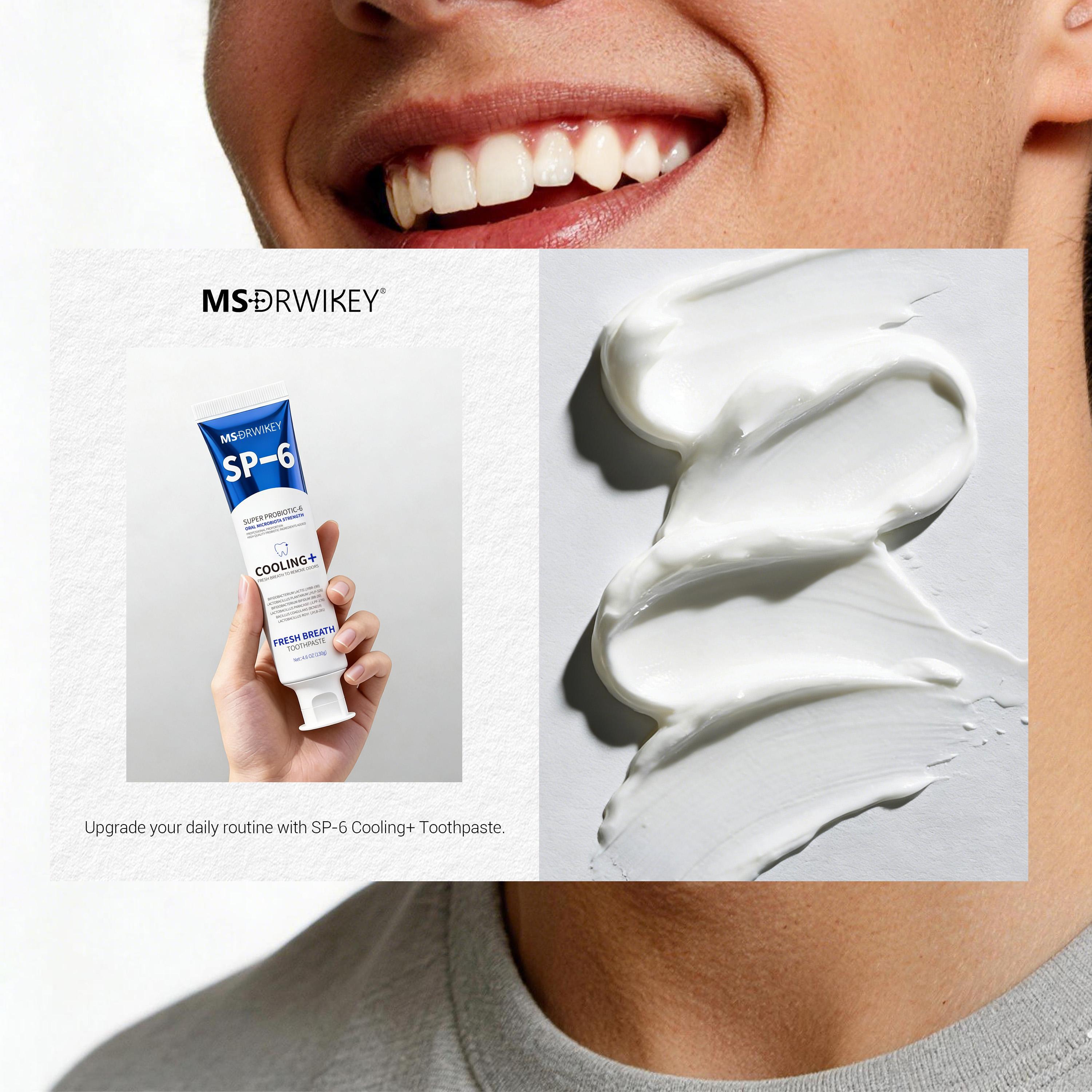 MSDRWIKEY Fresh Breath Toothpaste | Dual Protection with Probiotics & Mint Extract | Long-Lasting Freshness