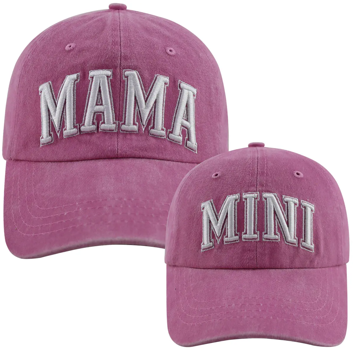 Cotton Baseball Cap Set for Mommy and Me, 2-Piece Adjustable Couples Matching Hats for Parent and Children, Great Gift for Mother's Day, Outdoor Adjustable Cap, Mom And Me Couples Matching Hat, Soft, Two-Pieces