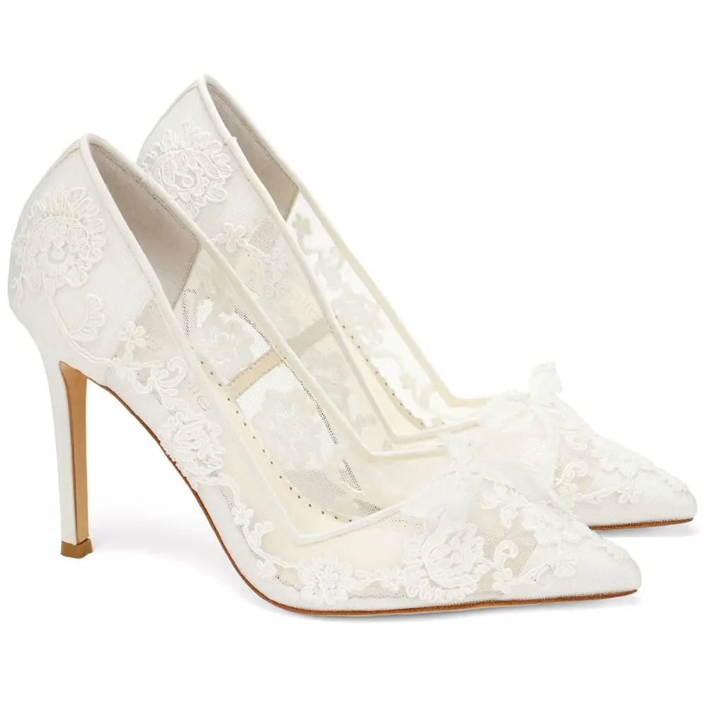 SOPHIA Ivory Lace Pump Heels