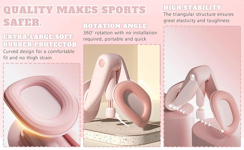 Thigh Master, 15.43-35.27lbs Adjustable Resistance Inner Thigh Exerciser, Pelvic Floor Muscle Exercise Thigh Trainer