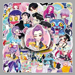50Pcs KPOP Witch Group Stickers, Waterproof Vinyl Stickers for Water Bottle Tumbler Laptop DIY Decoration Demon Hunters Party Decor Set